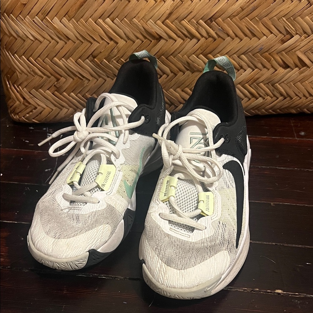 Stylish White and Black Sneakers